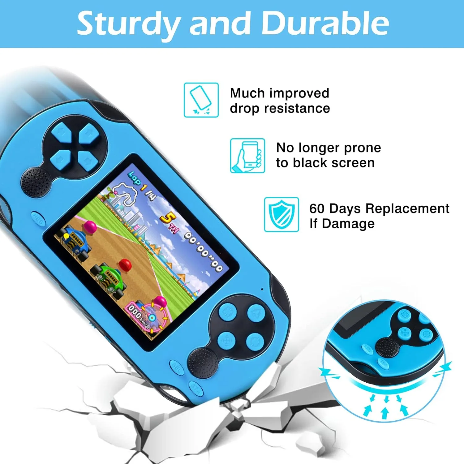 1768053615 767 16 Bit Handheld Game for Kids Adults 30 Large Screen