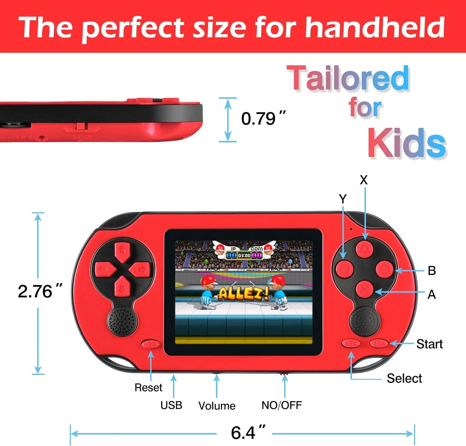 1768128502 864 16 Bit Handheld Game for Kids Adults 30 Large Screen