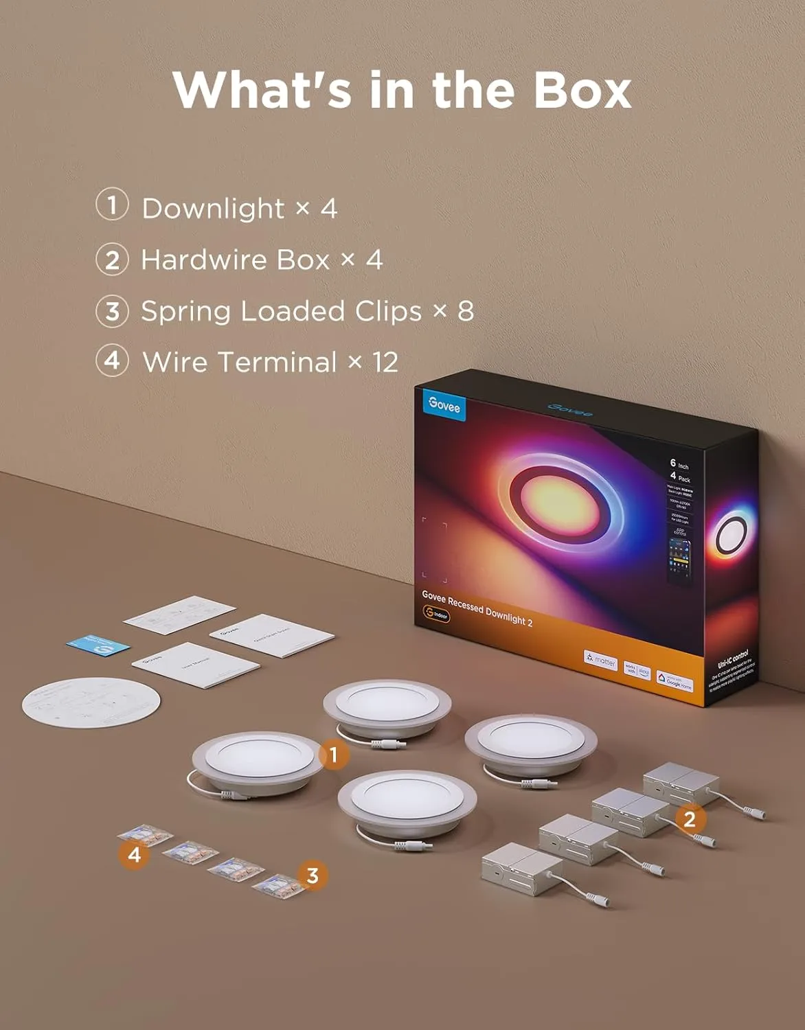 1768279809 363 Govee Smart Recessed Lighting 6 Inch Matter RGBIC LED Recessed