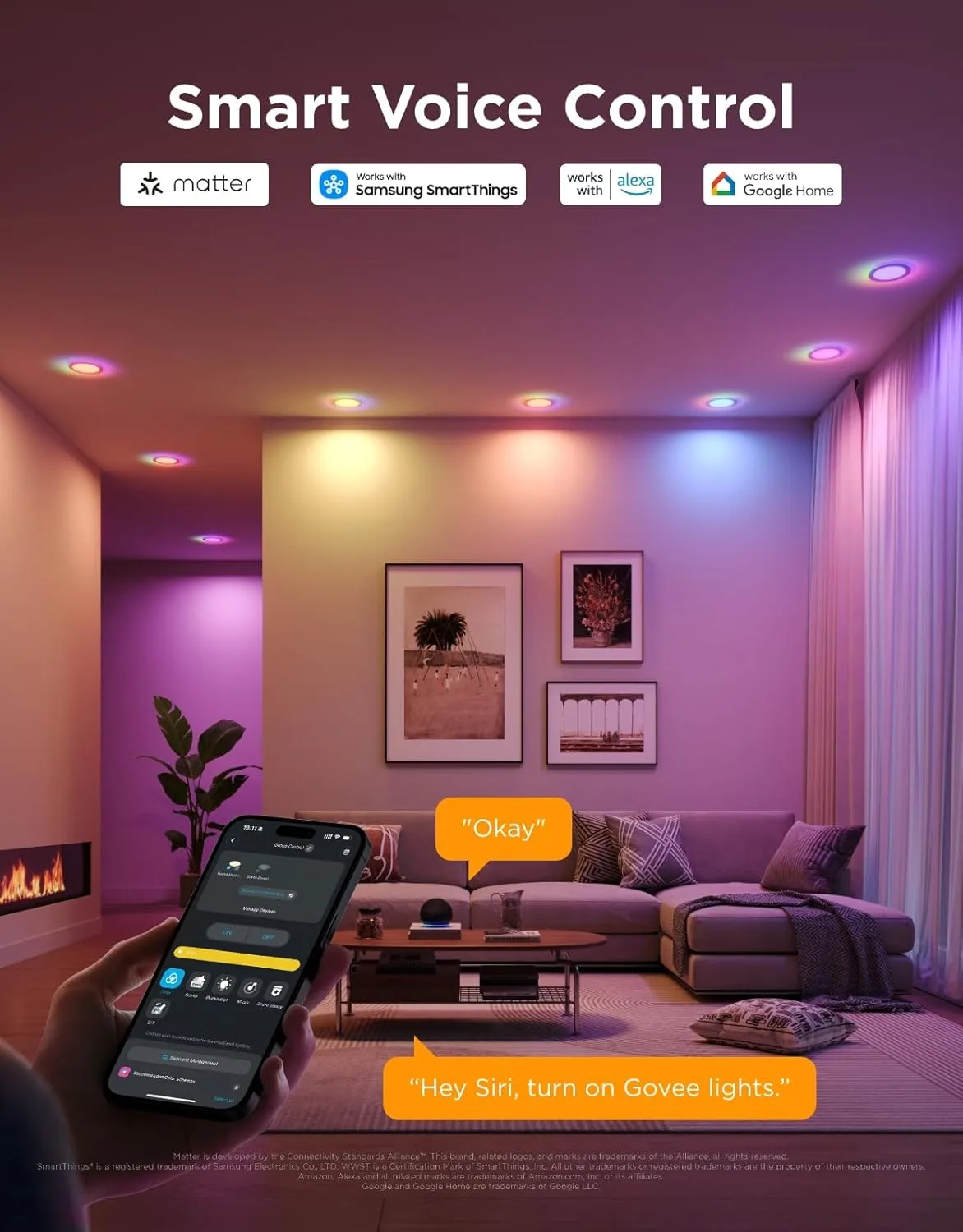 1768279809 843 Govee Smart Recessed Lighting 6 Inch Matter RGBIC LED Recessed