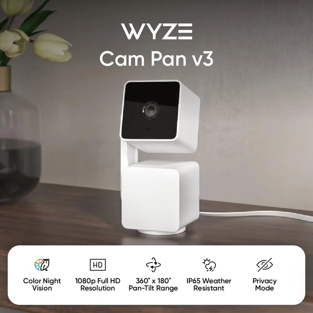 1768294852 336 WYZE Cam Pan v3 IndoorOutdoor IP65 Rated 1080p PanTiltZoom Wi Fi Smart