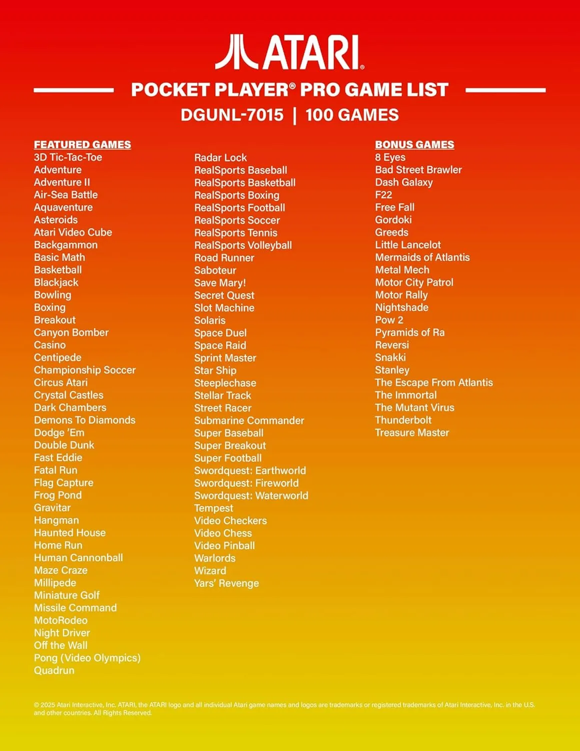 1768298660 56 My Arcade Atari Pocket Player Pro Handheld Portable Video Game