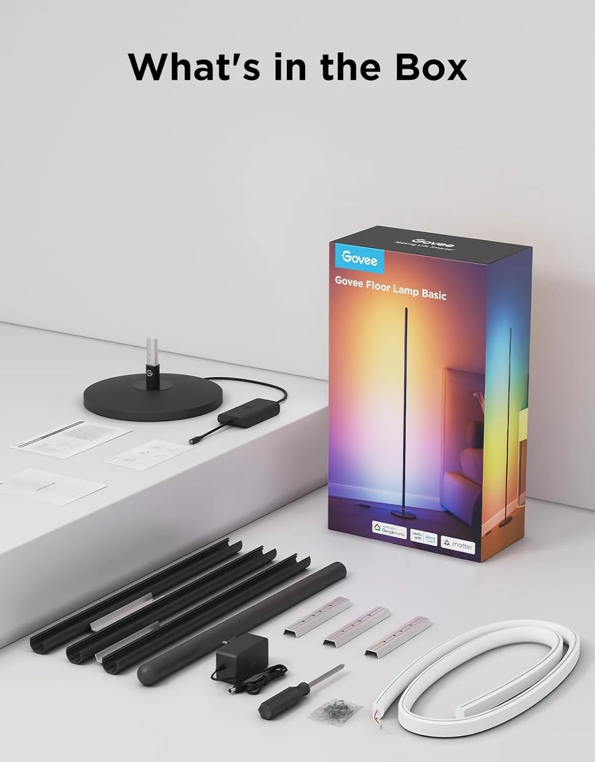 1768368292 596 Govee RGBIC Floor Lamp Basic LED Corner Lamp Works with