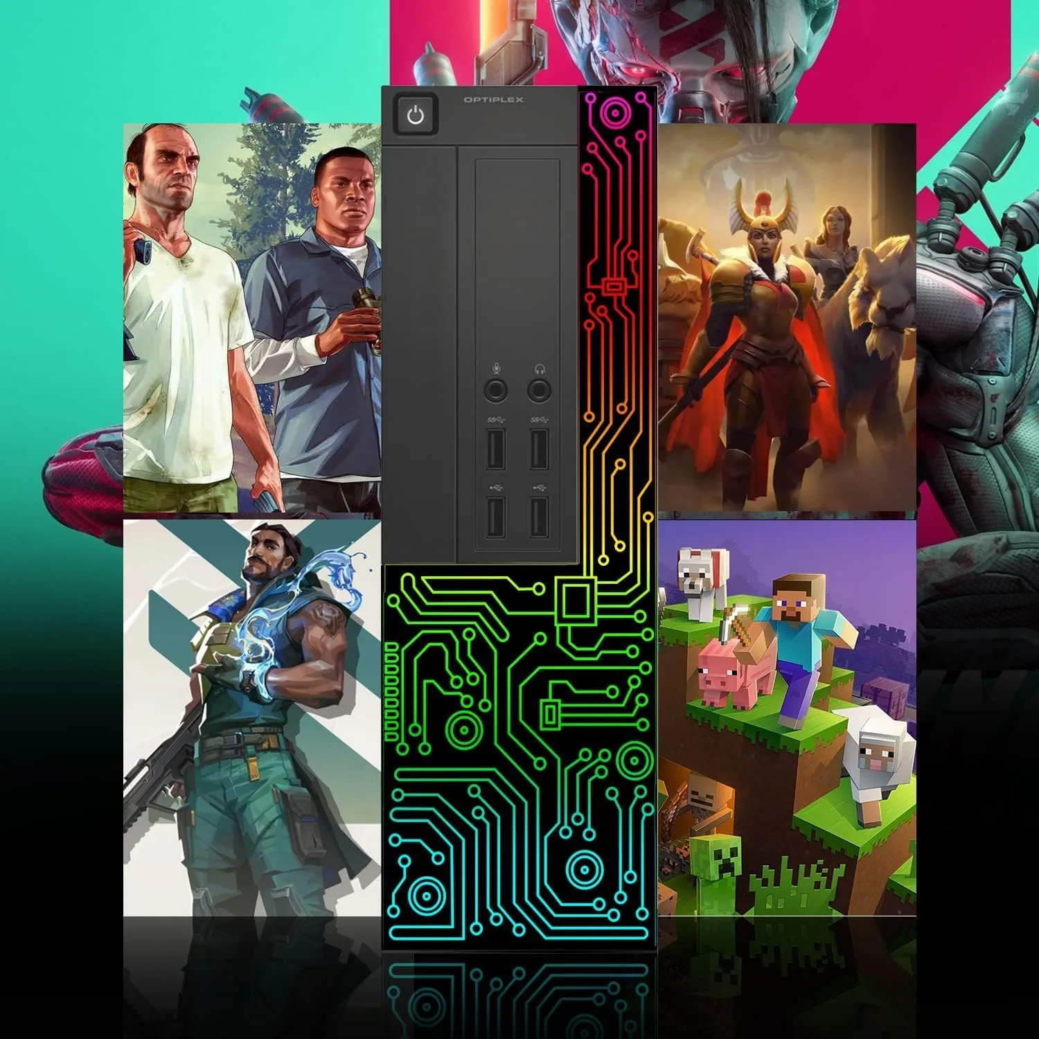 1768435994 221 Dell Gaming OptiPlex Desktop RGB Computer PC Intel Core i7