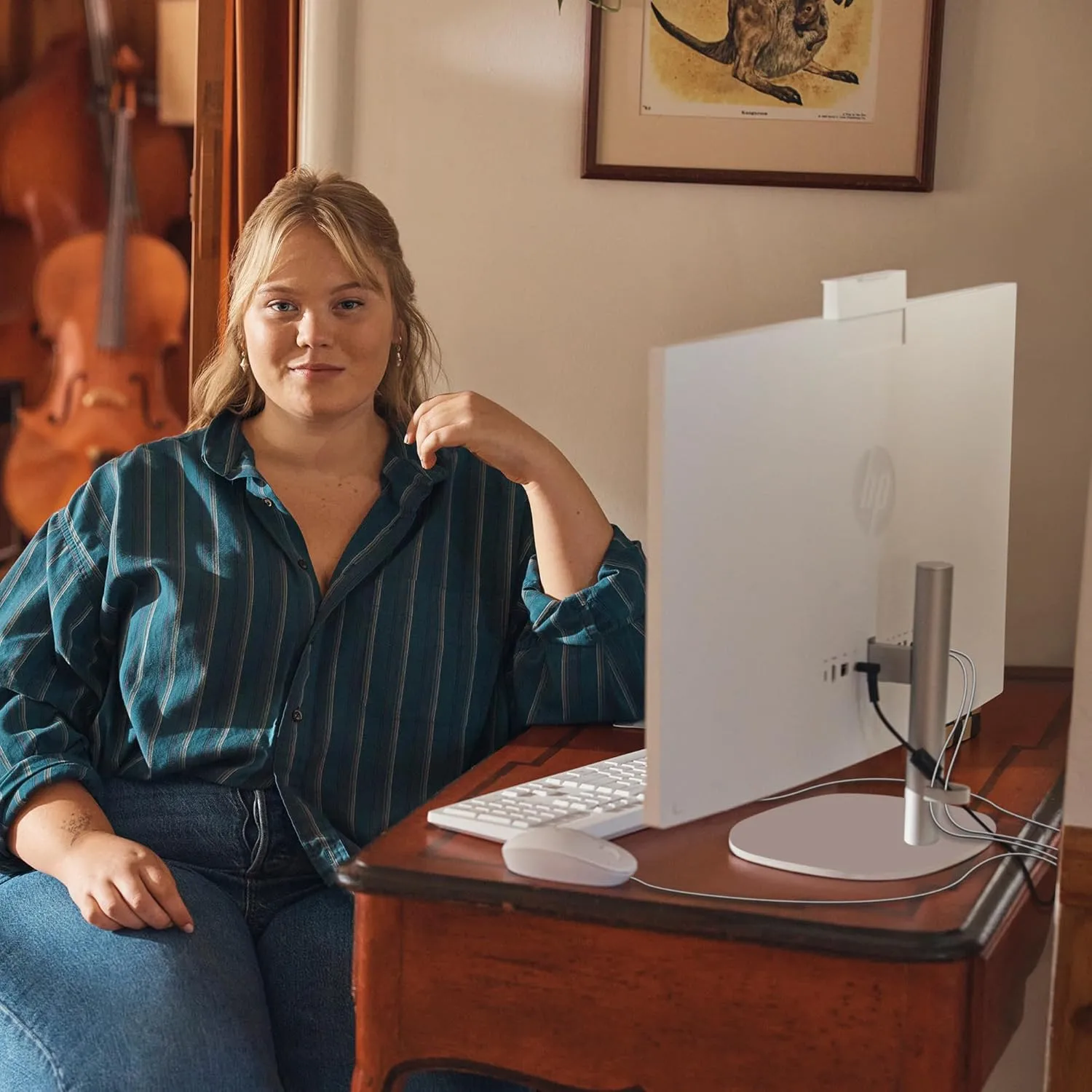 1768868044 665 HP 27 inch All in One Desktop PC FHD Display AMD Ryzen