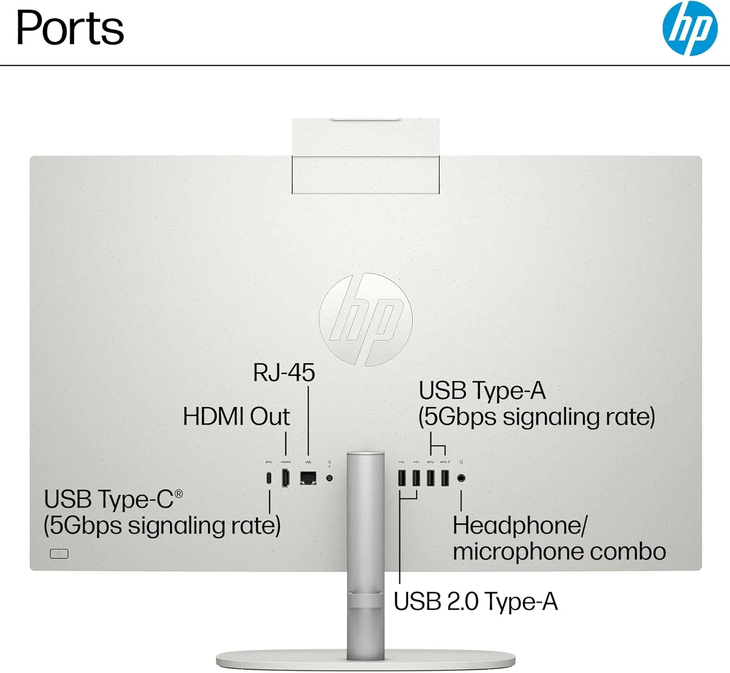 1768868044 947 HP 27 inch All in One Desktop PC FHD Display AMD Ryzen