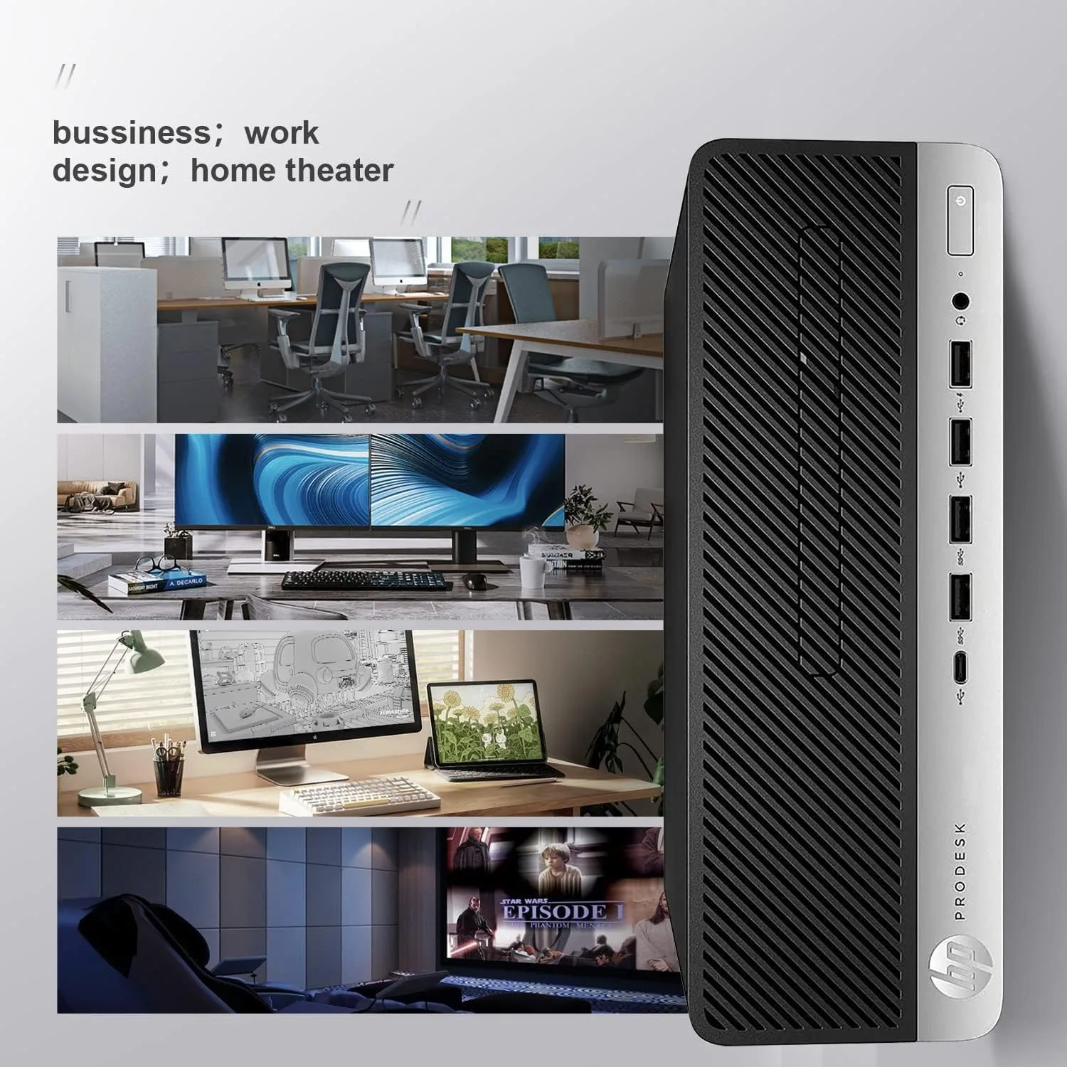 1769229307 973 HP ProDesk 600 G3 SFF Desktop Computer with 215 FHD