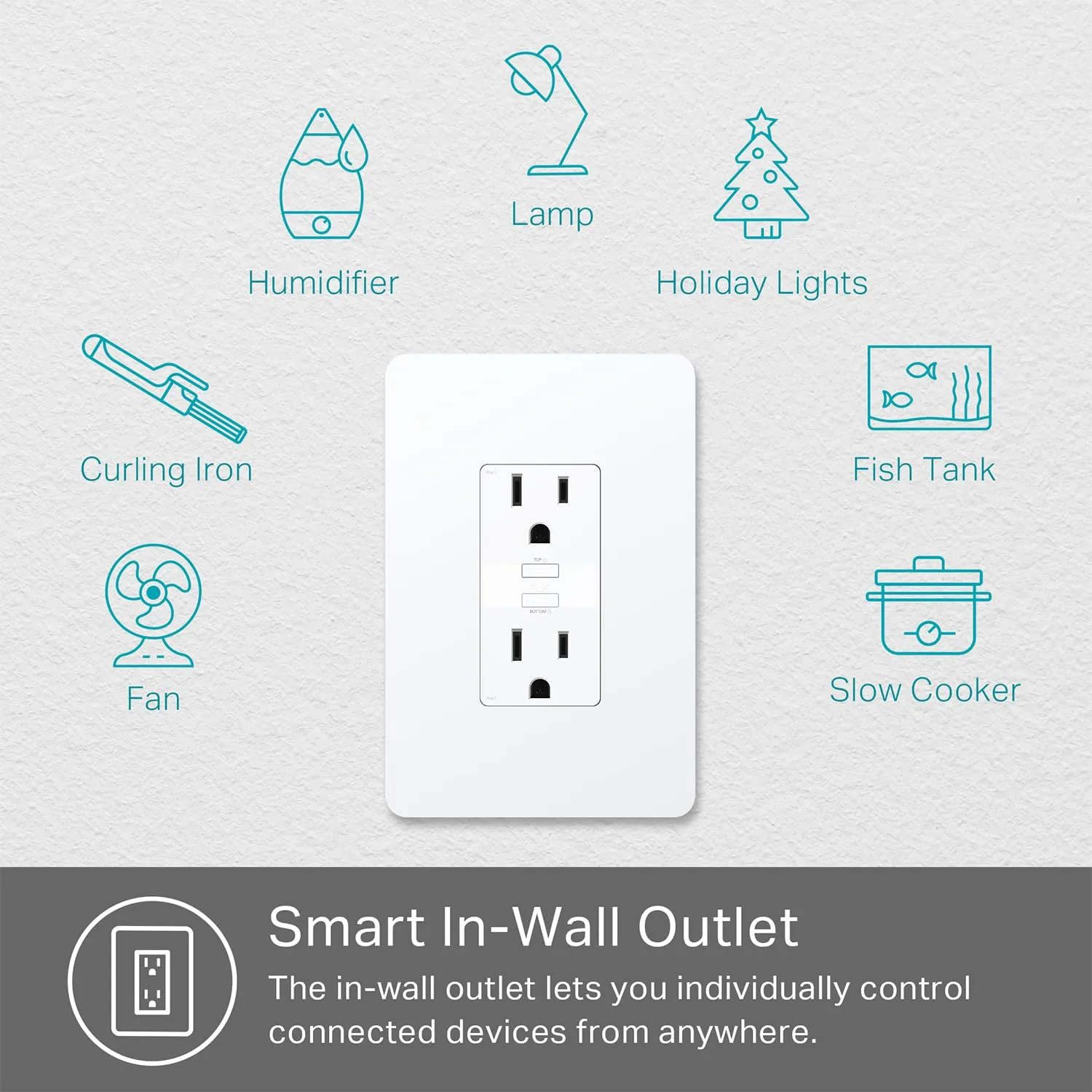 1769340453 159 Kasa Smart Plug KP200 In Wall Smart Home Wi Fi Outlet Works