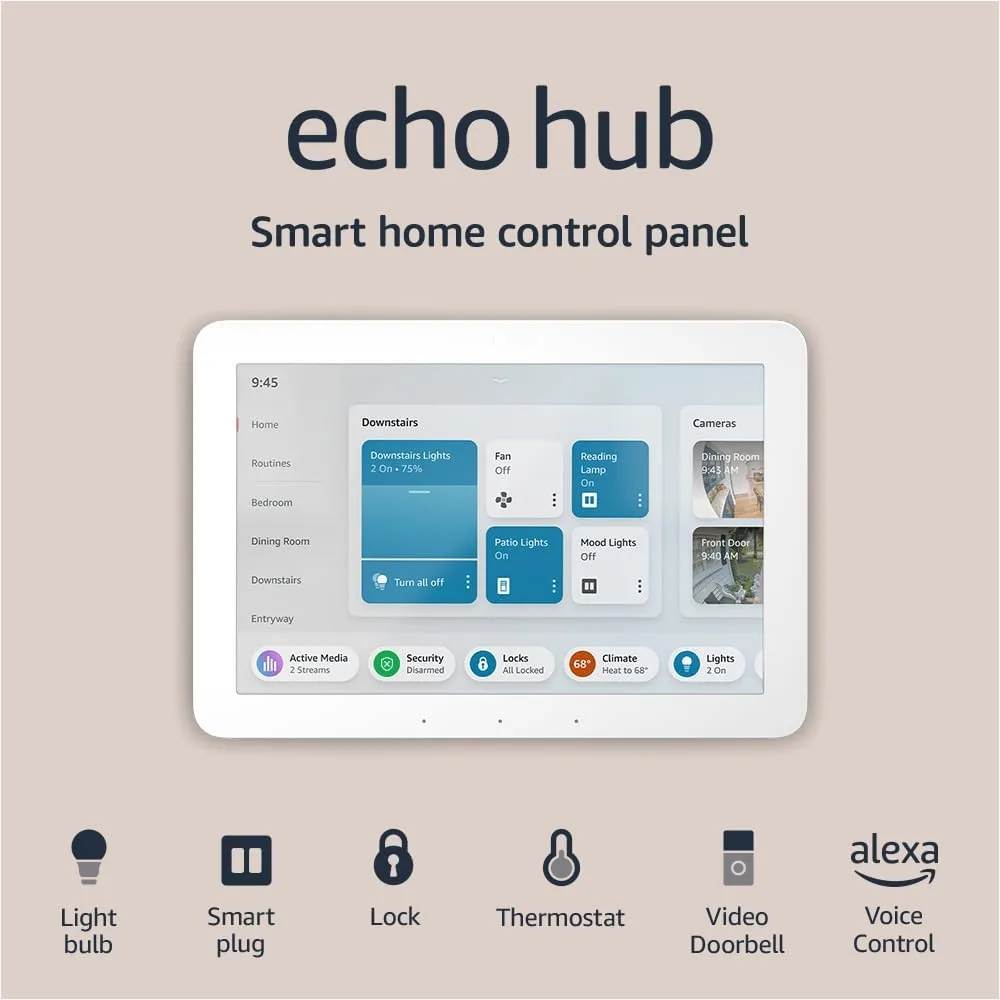 Amazon Echo Hub, 8” smart home control panel with Alexa+ Early Access, Compatible with thousands of devices Amazon Echo Hub, 8” smart home control panel with Alexa+ Early Access, Compatible with thousands of devices