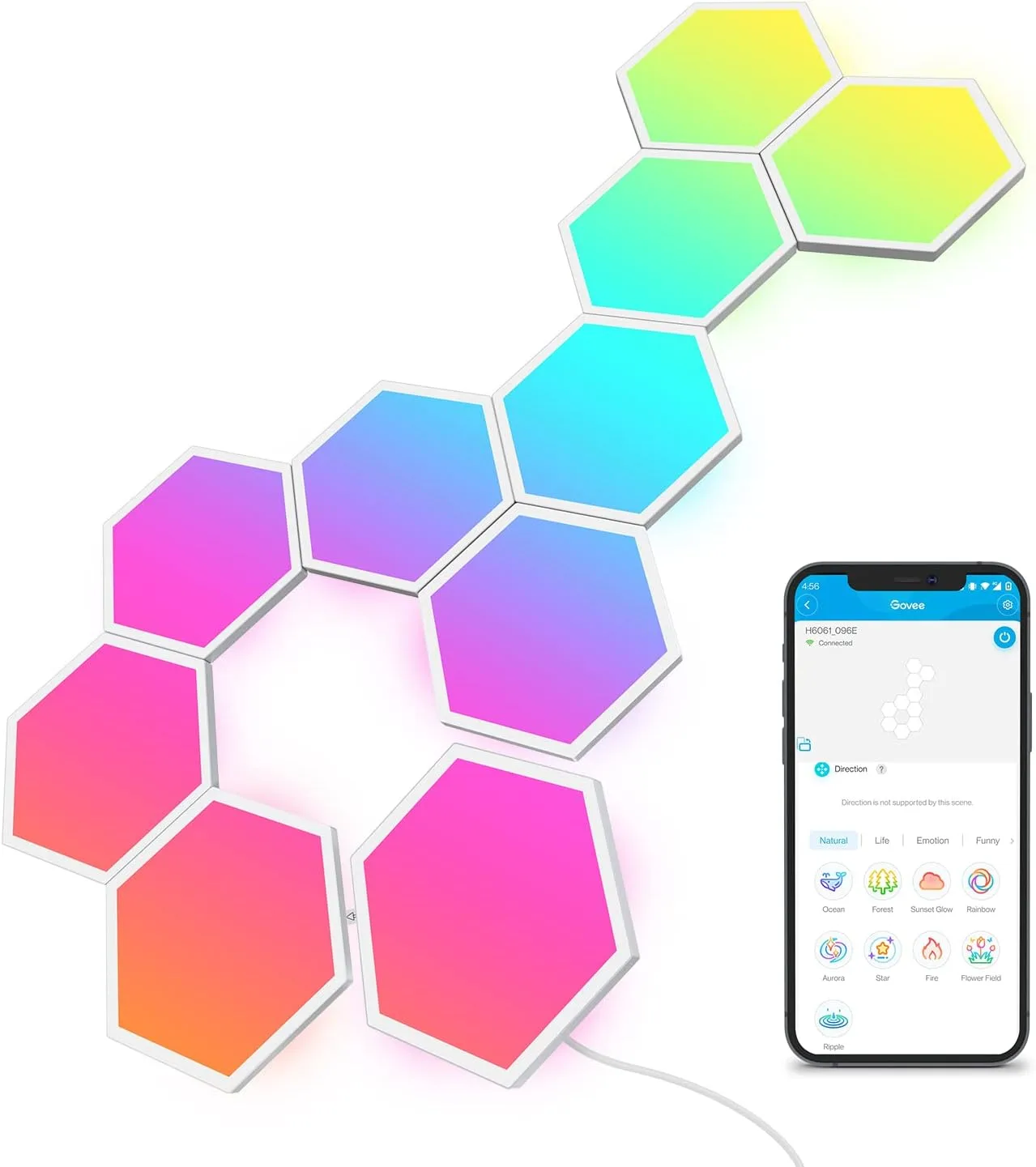 Govee Glide Hexa Light Panels RGBIC Hexagon LED Wall Lights