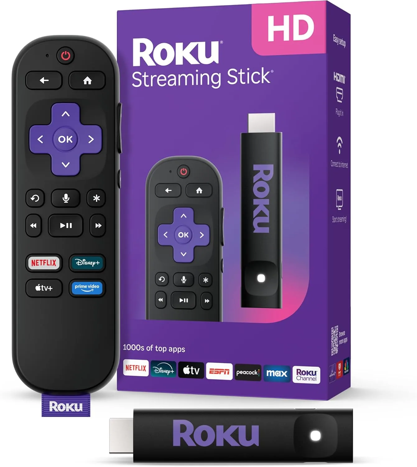 Roku Streaming Stick HD 2025 %E2%80%94 HD Streaming Device for