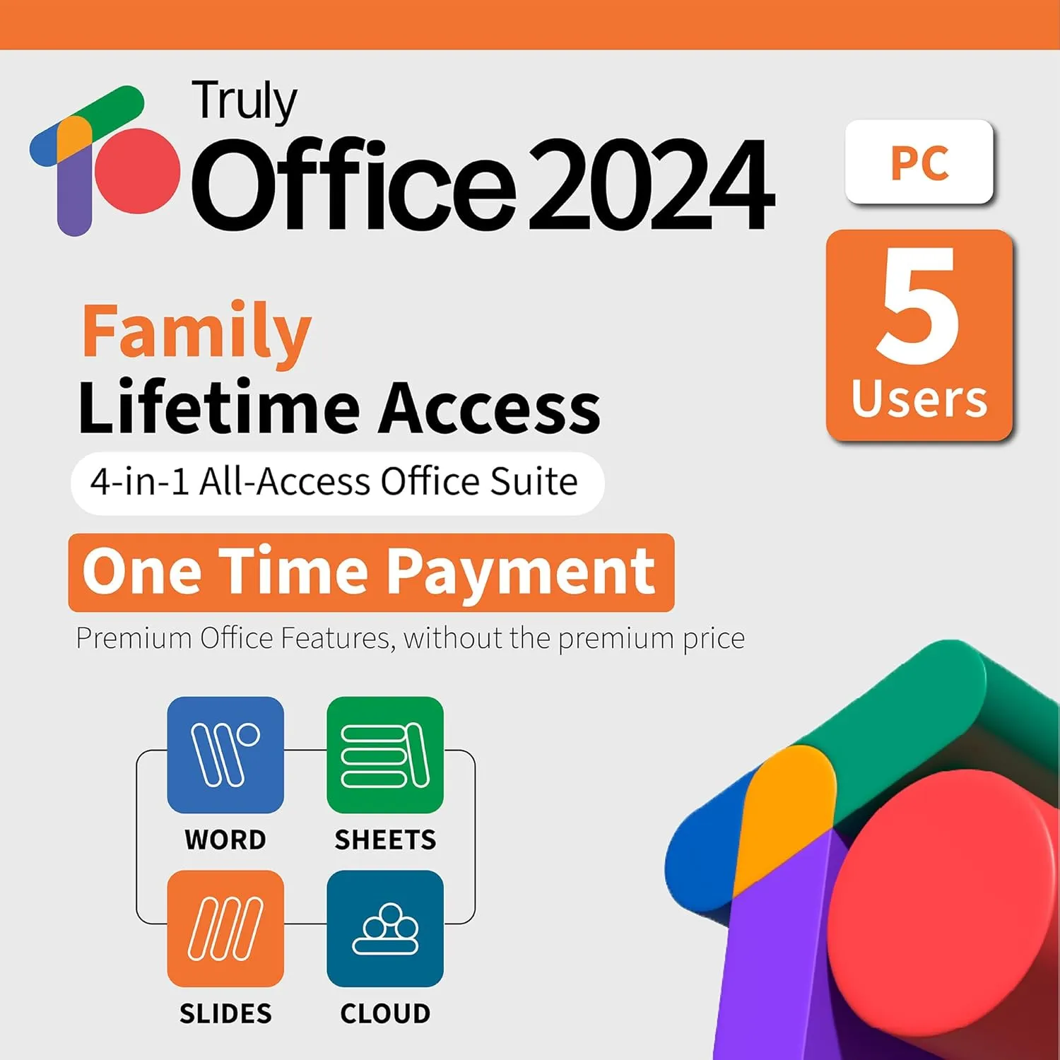 TrulyOffice 2024 Family Lifetime License for Windows 4 in