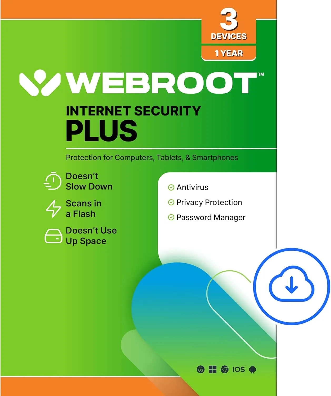 Webroot Internet Security Plus Antivirus Software 2026 3 Device 1