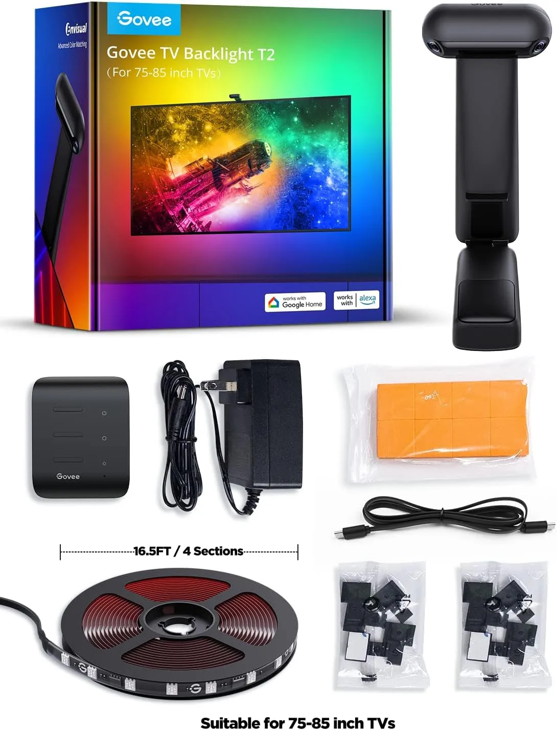 1771117146 383 Govee Envisual TV Backlight T2 with Dual Cameras 164ft RGBIC