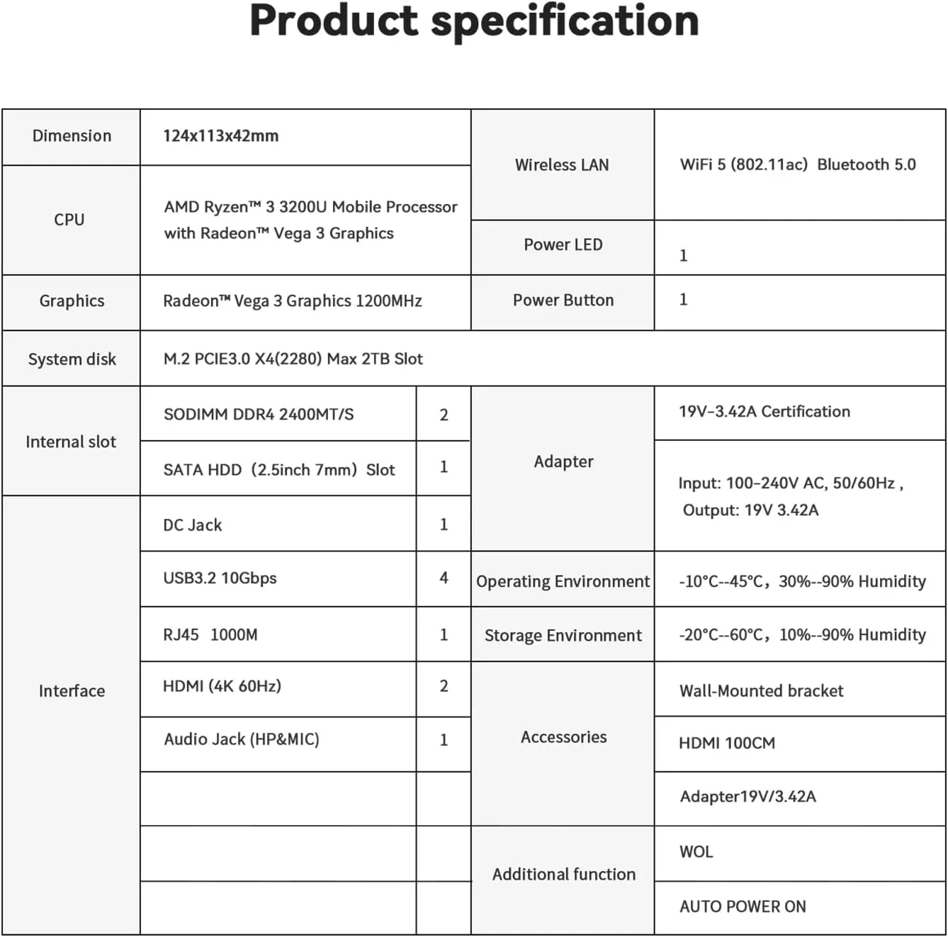 1771248039 103 Beelink SER3 Mini PC AMD Ryzen 3 3200U14nm 2C4T up