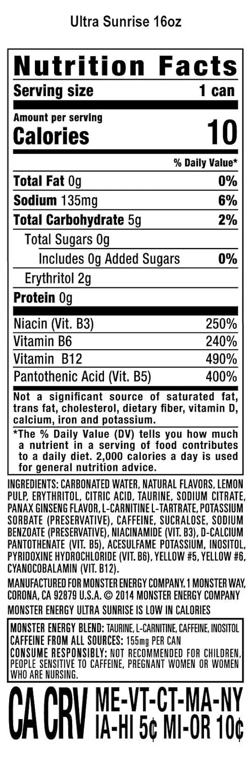 1771492043 274 Monster Energy Ultra Sunrise Sugar Free Energy Drink 16 Fl