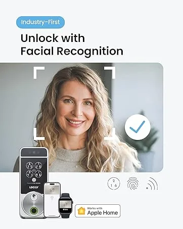 Facial Recognition smart lock Keyless Entry Door Lock Wi-Fi Deadbolt for Front Door