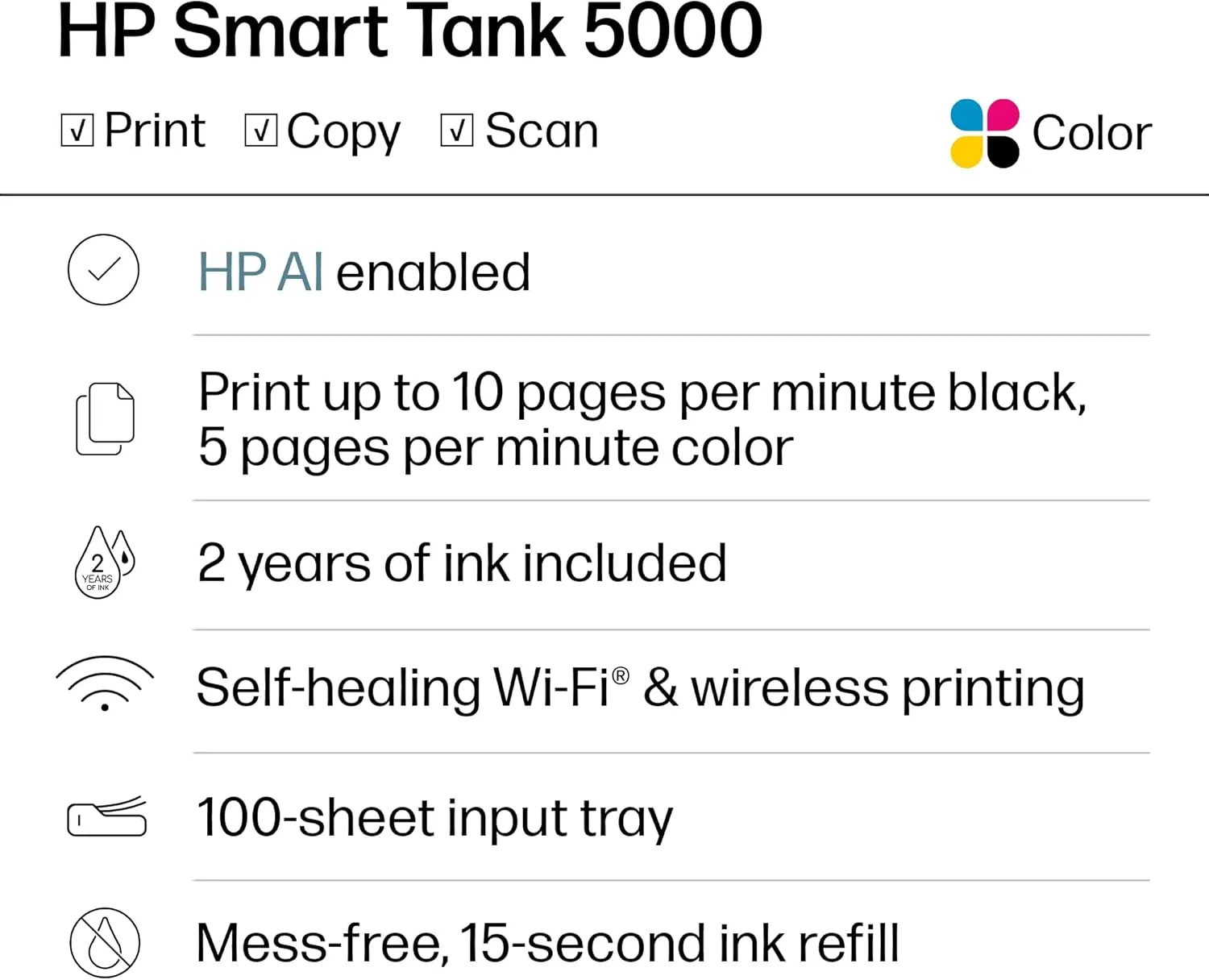 1771557142 322 HP Smart Tank 5000 Wireless All in One Ink Tank Printer Scanner
