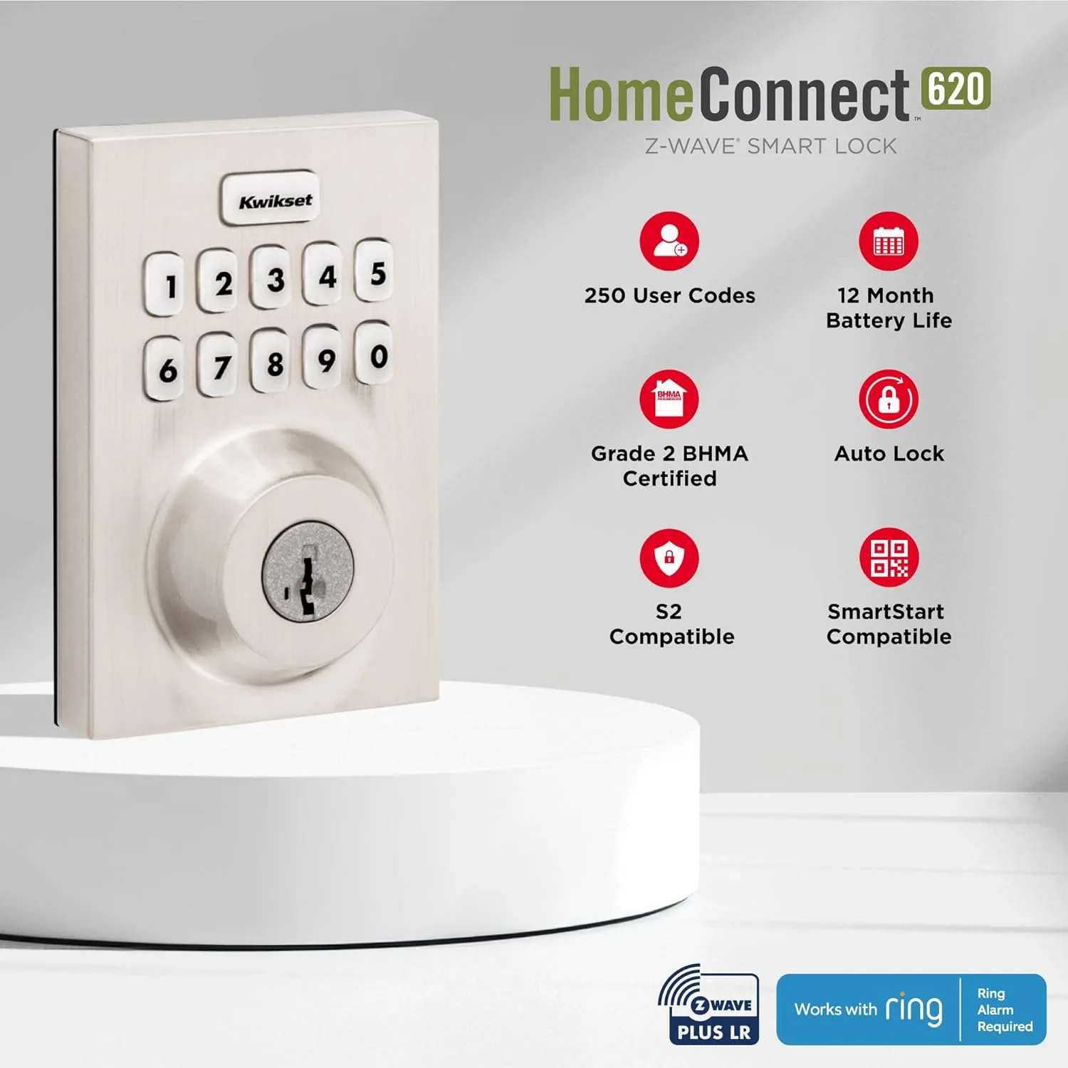 1771662145 6 Kwikset HomeConnect 620 Z Wave Long Range Enabled Keypad Smart Lock