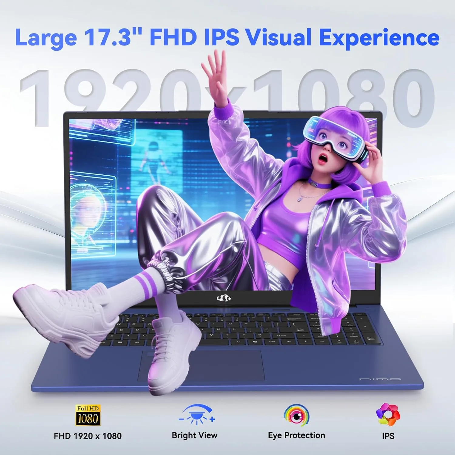 1771724009 844 NIMO 173 FHD Gaming Laptop AMD R7 7735HS 8C16T Beats i7 12650H 16GB