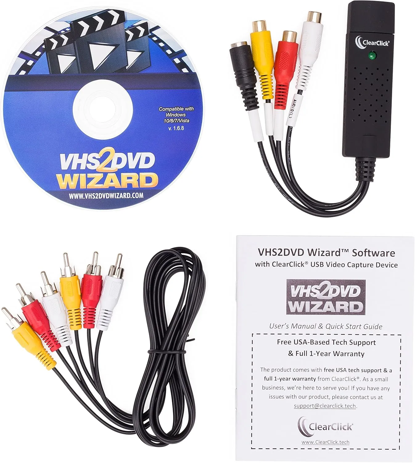 1771763305 333 ClearClick VHS To DVD Wizard with USB Video Grabber