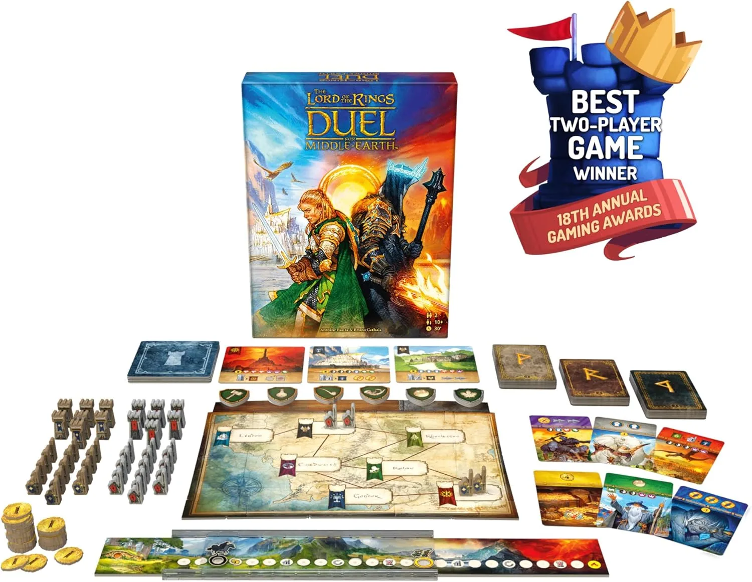 1771772032 932 Asmodee The Lord of The Rings Duel for Middle Earth Board