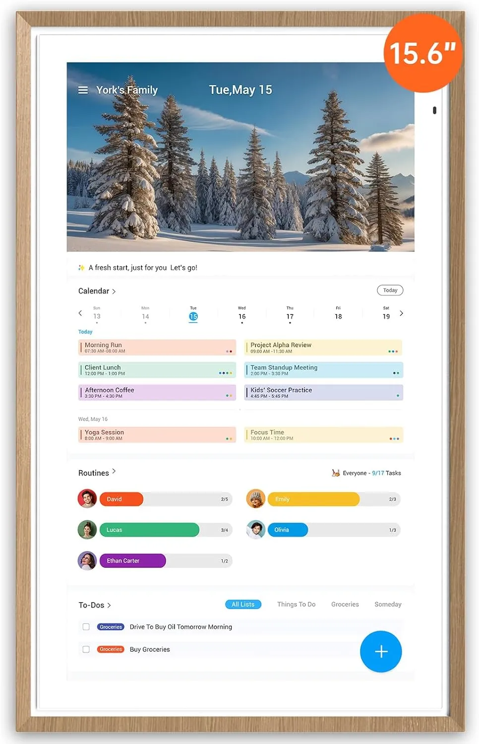 ApoloSign 156 inch Digital Calendar Dual Mode Calendars with Google Play