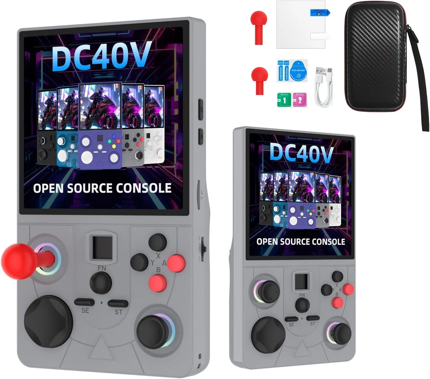 DC40V Retro Handheld Game Console 40 Inch IPS Screen Open