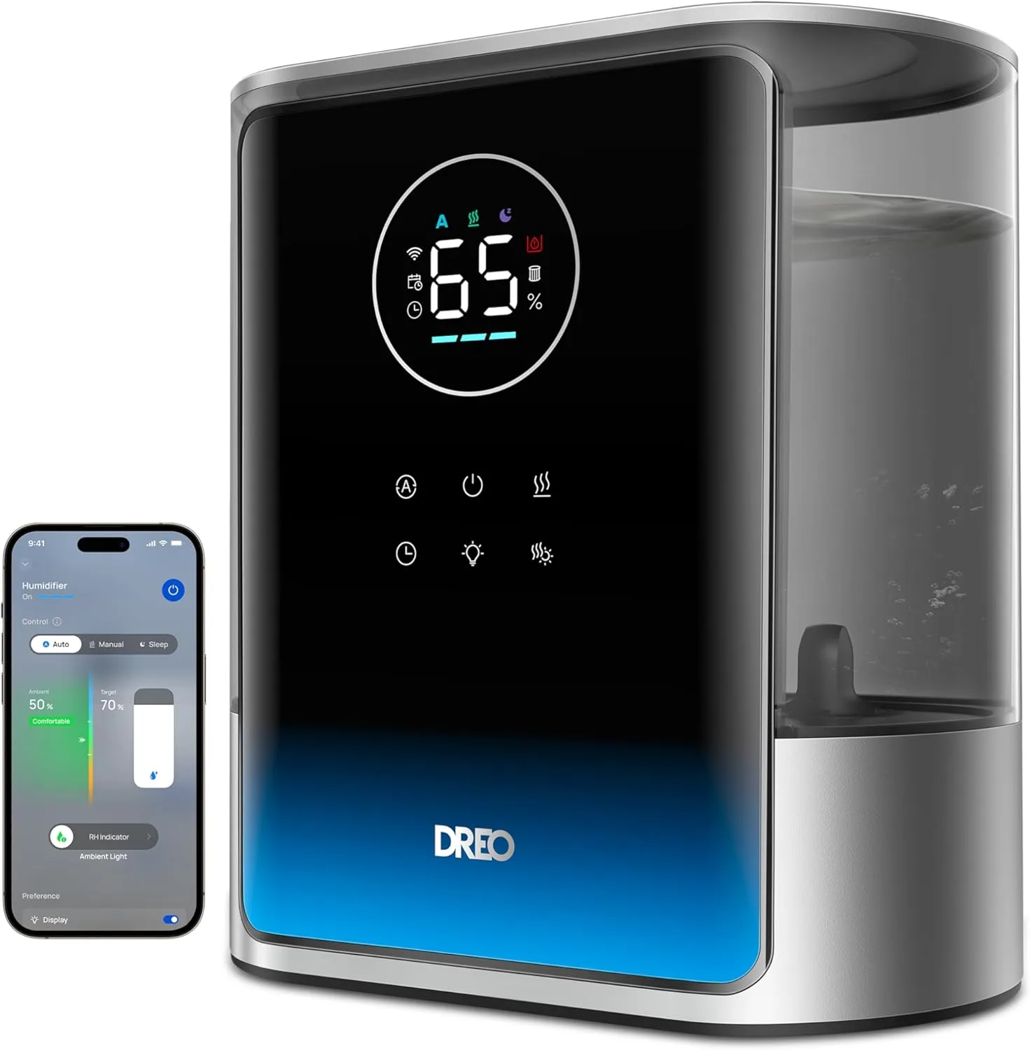 DREO 8L Smart Humidifier Large Room 600ft%C2%B2 HM717S 80H Runtime