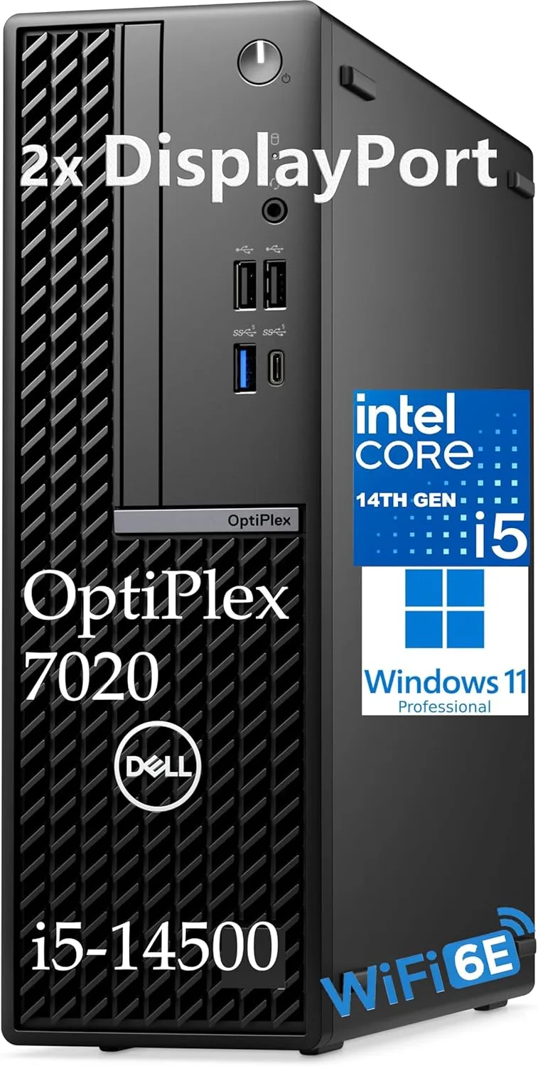Dell OptiPlex 7020 Desktop Computer SFF Intel 14 Core i5 14400 16GB