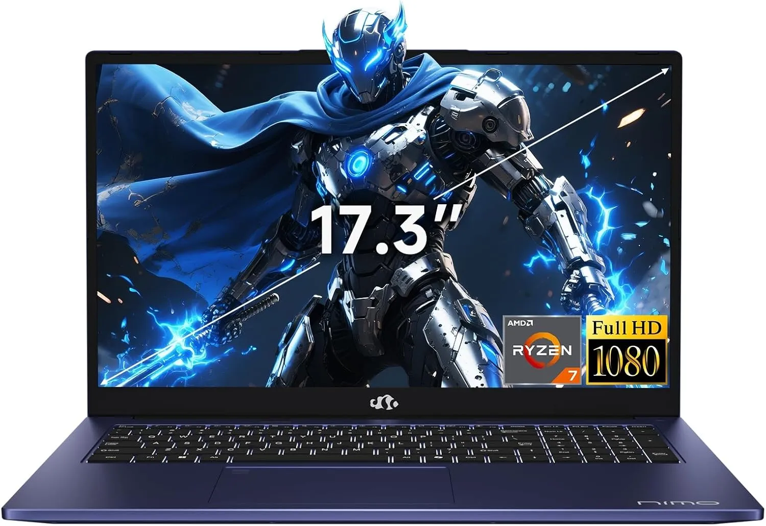NIMO 173 FHD Gaming Laptop AMD R7 7735HS 8C16T Beats i7 12650H 16GB