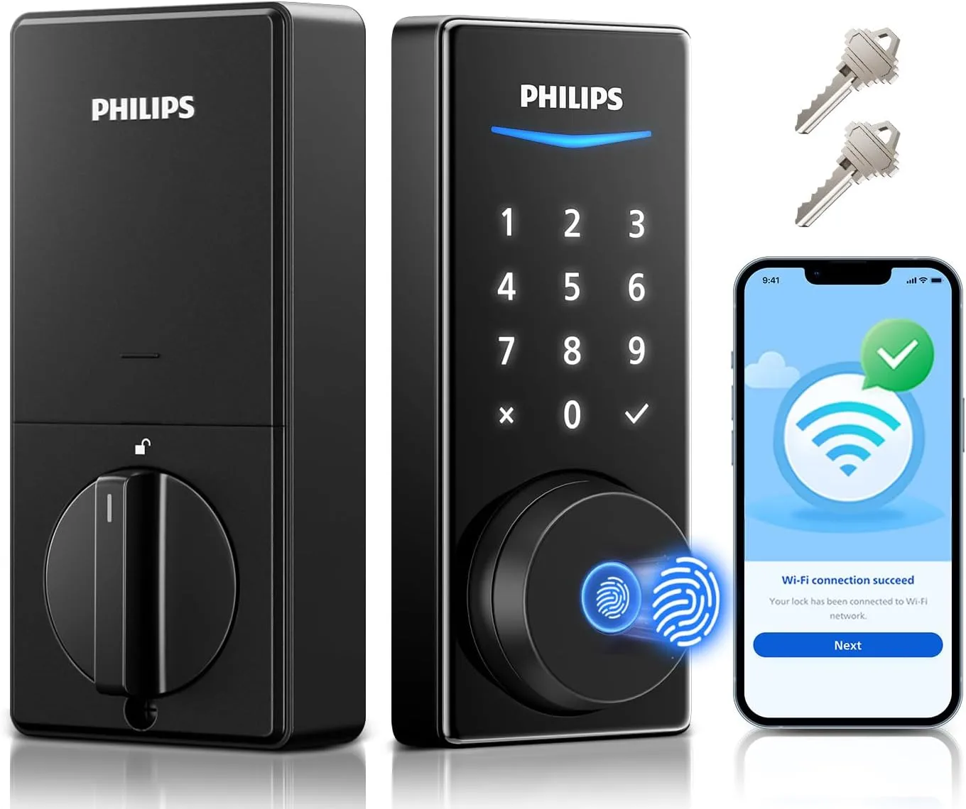 Philips Built in WiFi Smart Lock Keyless Entry Door Lock with