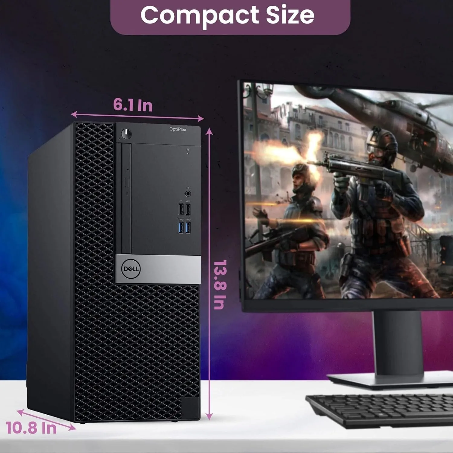 1772480114 790 Dell Gaming Tower Desktop PC %E2%80%93 Intel Core i5 7500 7th