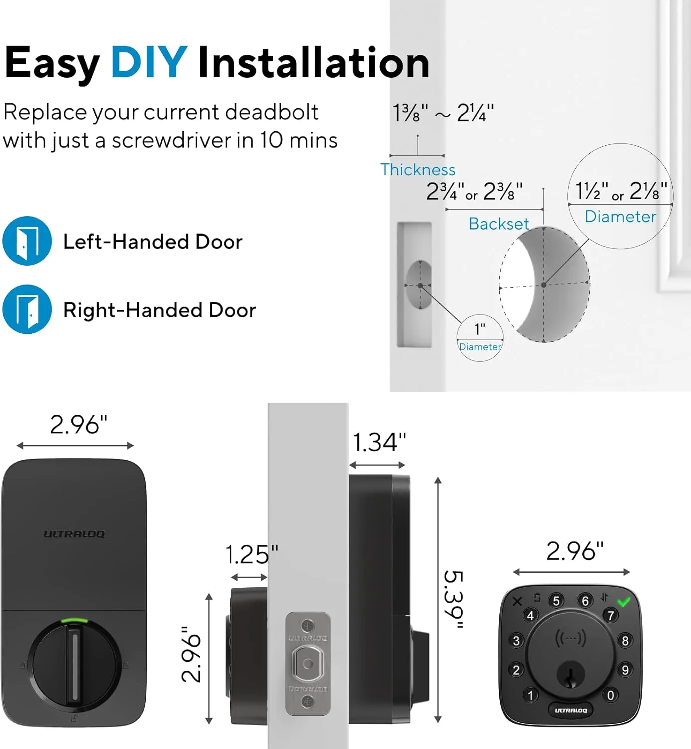1773032091 525 ULTRALOQ Bolt NFC Smart Lock Tap to Unlock with Apple