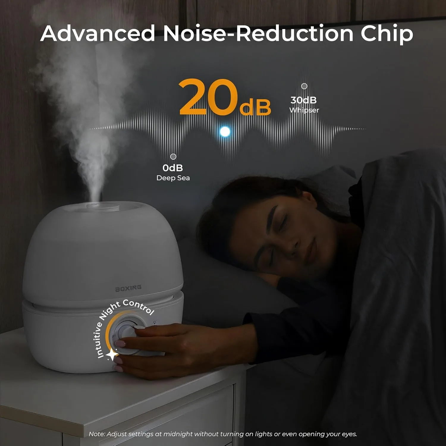 1773523797 976 BOXING 3L Cool Mist Humidifier Ultra Quiet 20dB for Bedroom