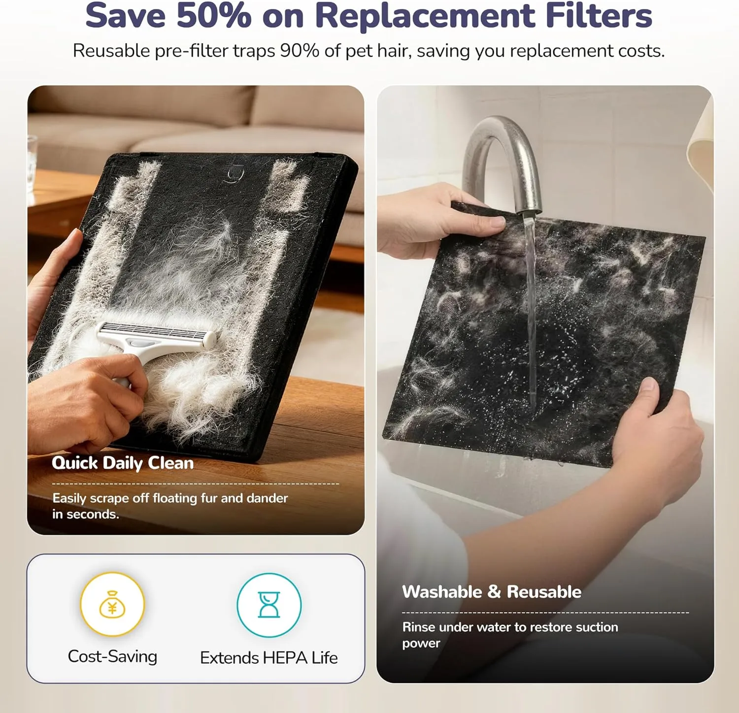 1773558645 609 Smart Pet Hair Air Purifier For Home Large Room 2500