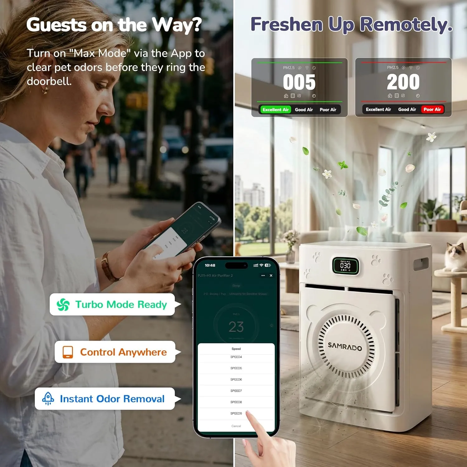 1773558645 712 Smart Pet Hair Air Purifier For Home Large Room 2500