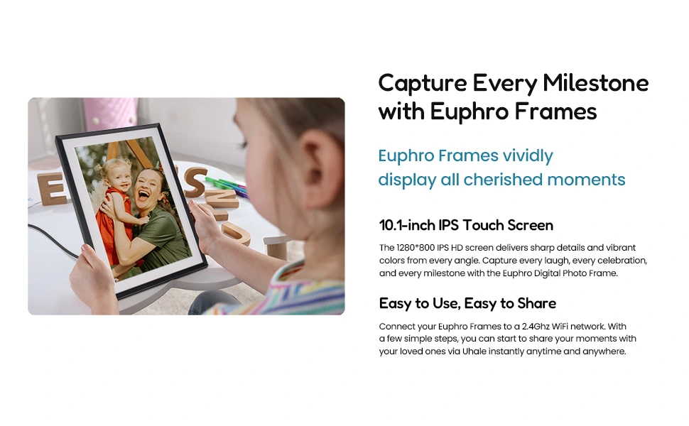 2. Christmas Digital Picture Frame with 10.1 inches IPS Screen