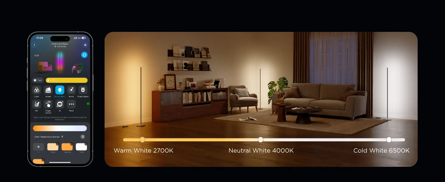 H6076 warm cool lighting