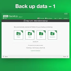 Select backup files 