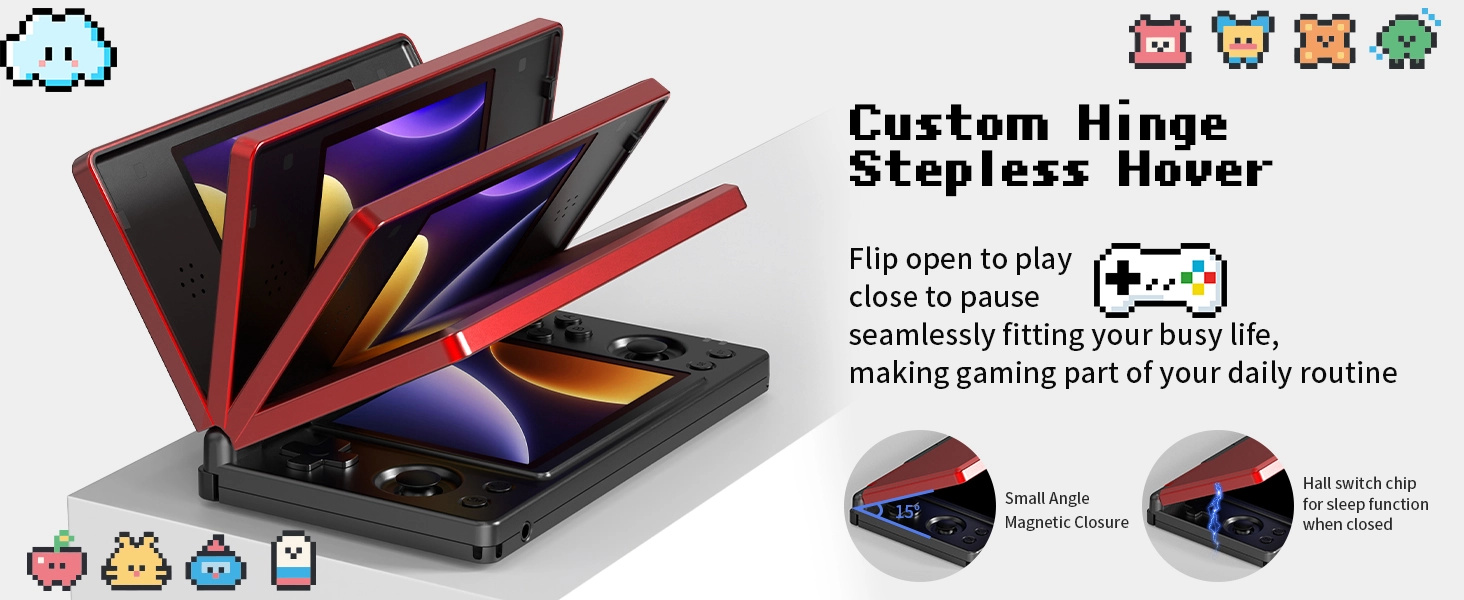 RG DS flip open to play close to pause