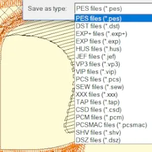 Embroidery Design File Types used by Embrilliance Essentials 