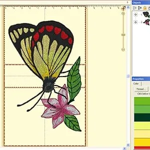 Split Embroidery Designs with Embrilliance Enthusiast - Butterfly Embroidery Design