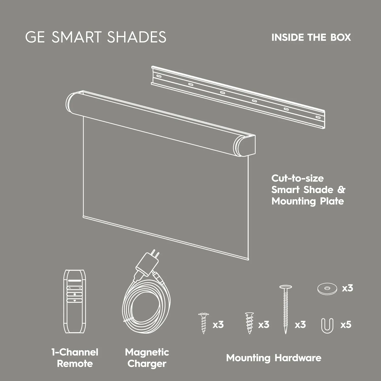 1767945229 106 GE Smart Shade Motorized Window Blind with Matter Remote