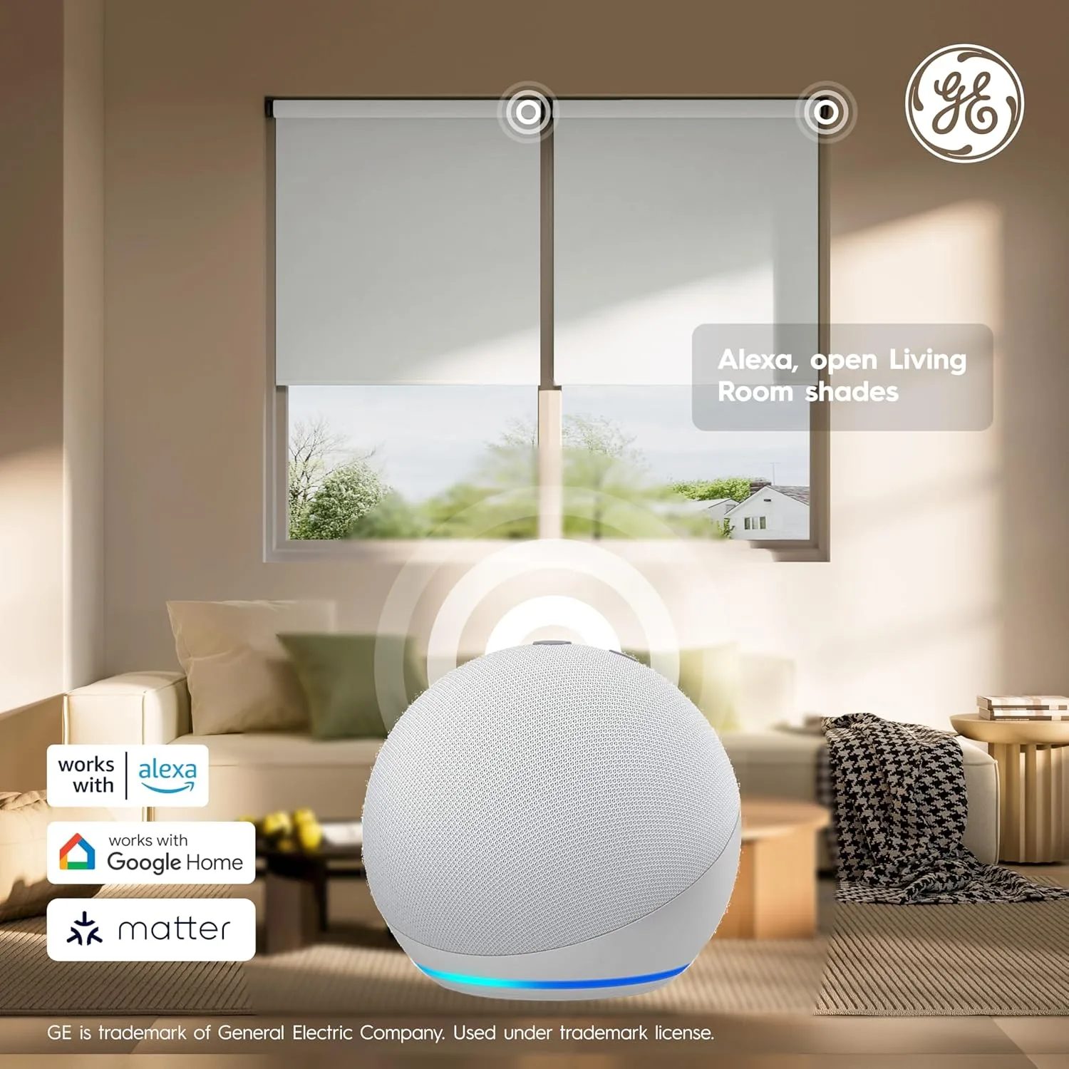 1767945229 73 GE Smart Shade Motorized Window Blind with Matter Remote