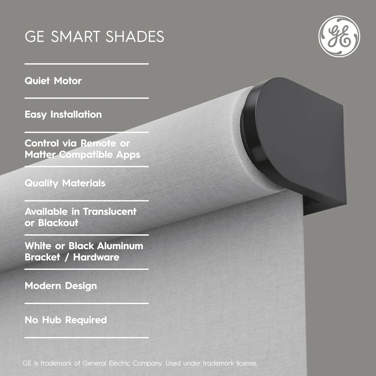 1767945229 871 GE Smart Shade Motorized Window Blind with Matter Remote