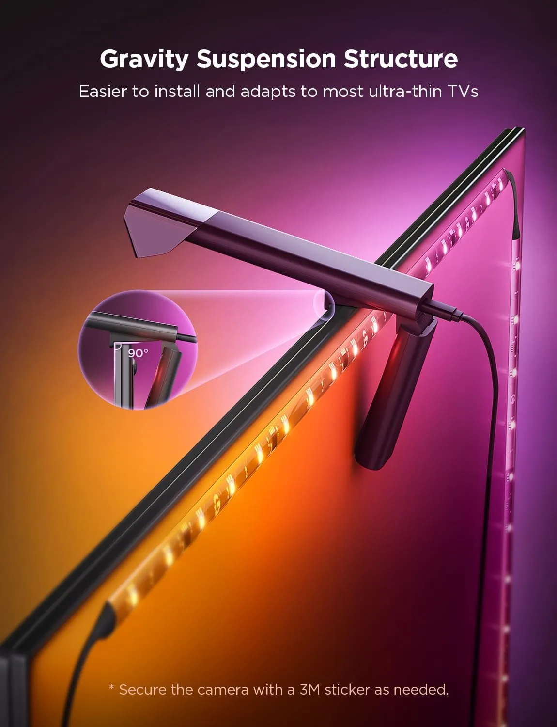 1768324380 676 Govee TV Backlight 3 Lite with Fish Eye Correction Function Sync