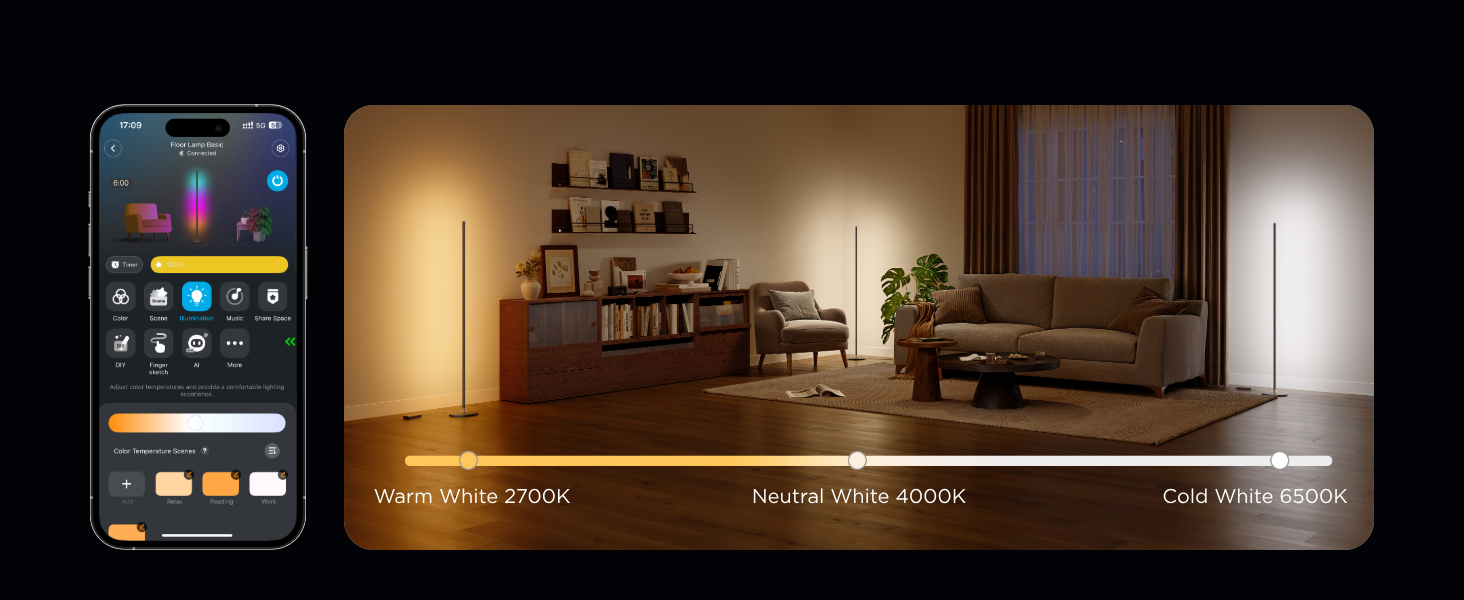 H6076 warm cool lighting