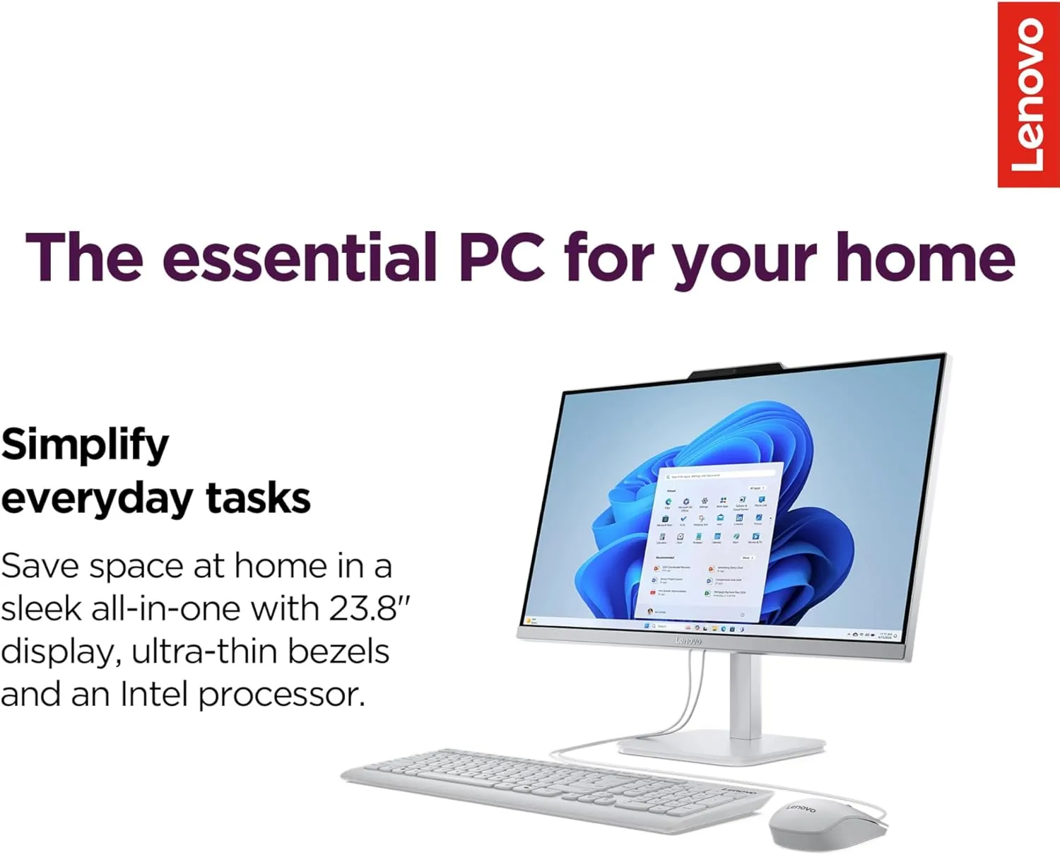1768421028 66 Lenovo IdeaCentre Everyday Tasks 24 Full HD All in One Desktop Computer