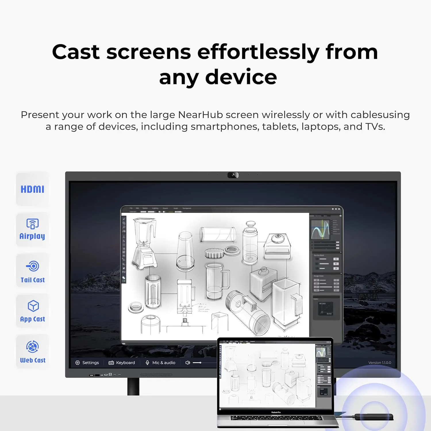 1768465437 927 NearHub S Pro 4K UHD Smart Board55Windows 11 Interactive Whiteboard